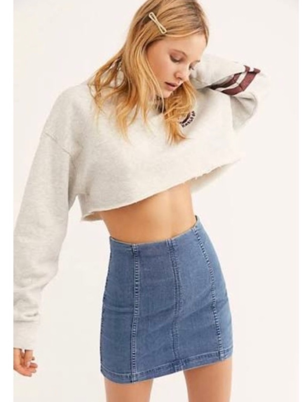 Free People Modern Denim Mini Skirt size 8
